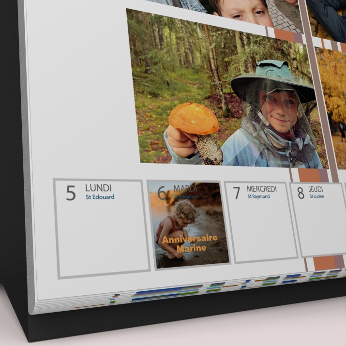 Calendrier de bureau semainier