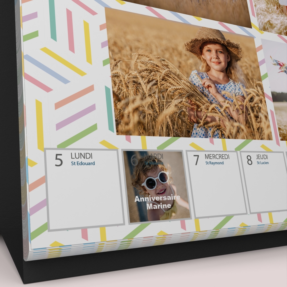 Calendrier de bureau semainier