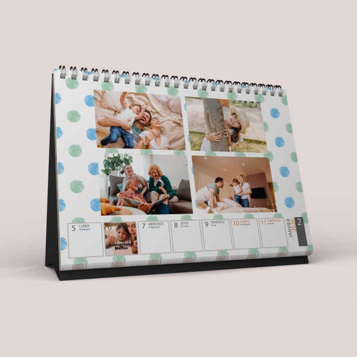 Calendrier de bureau semainier