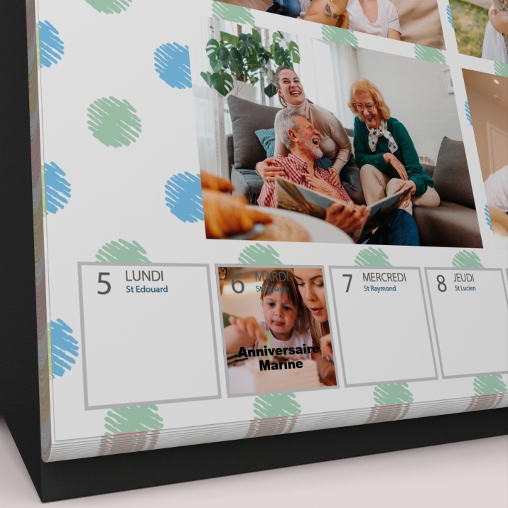 Calendrier de bureau semainier