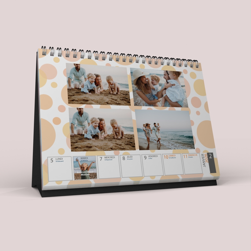 Calendrier de bureau semainier