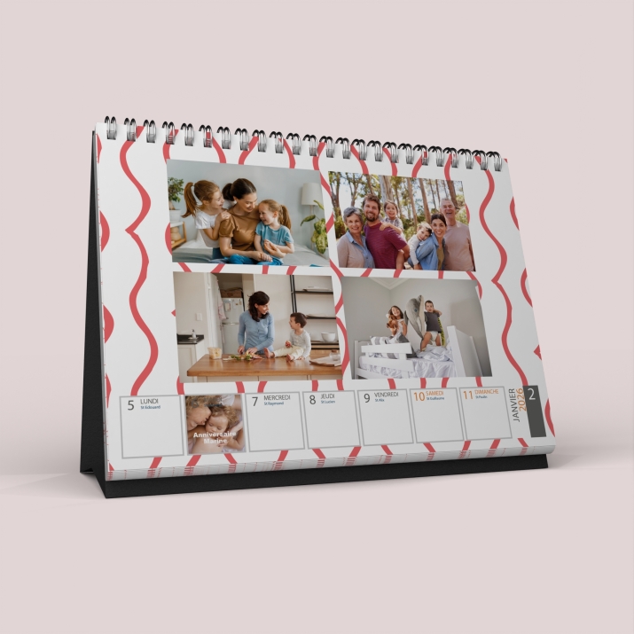 Calendrier de bureau semainier