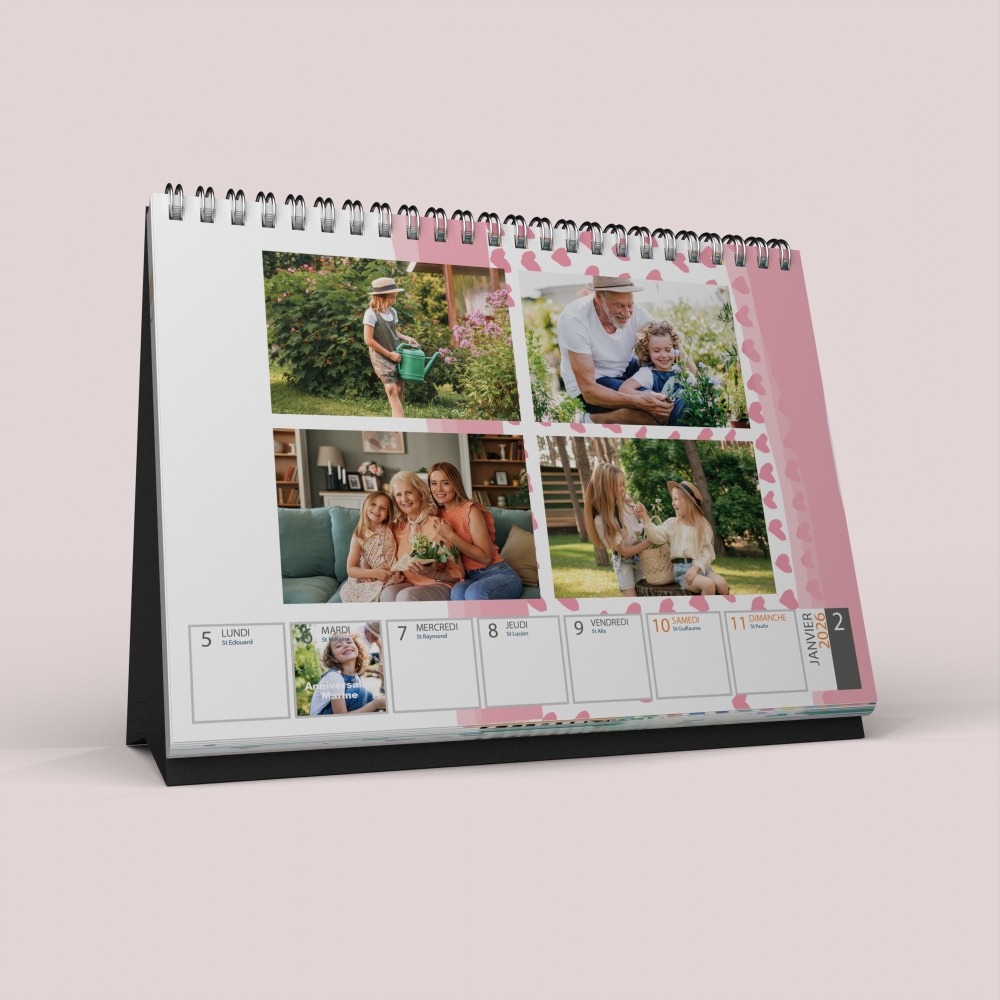 Calendrier de bureau semainier