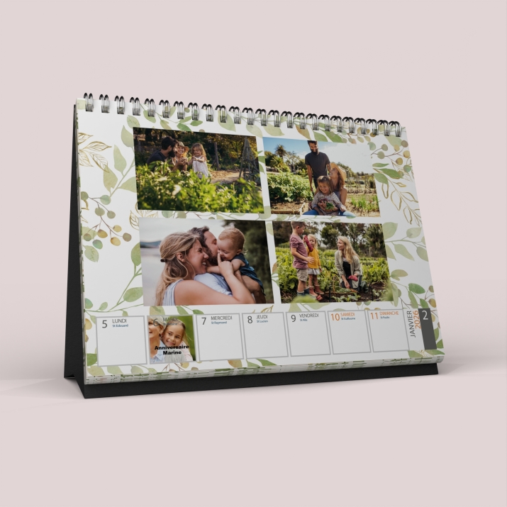 Calendrier de bureau semainier