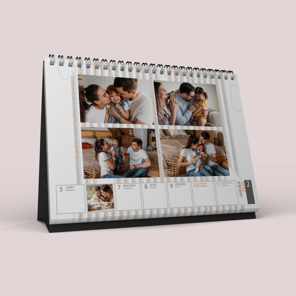 Calendrier de bureau semainier