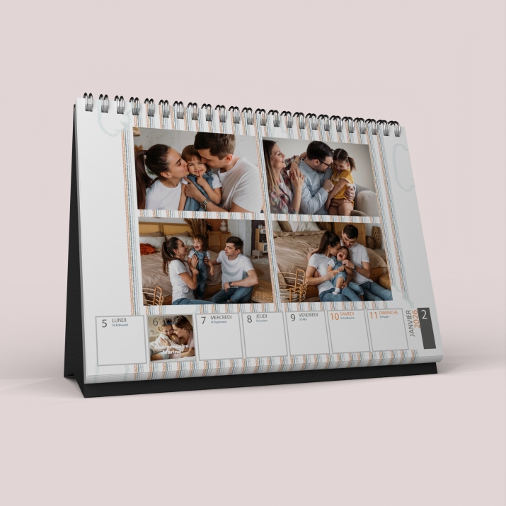 Calendrier de bureau semainier