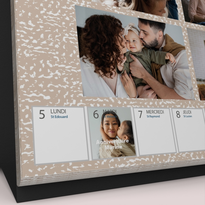 Calendrier de bureau semainier