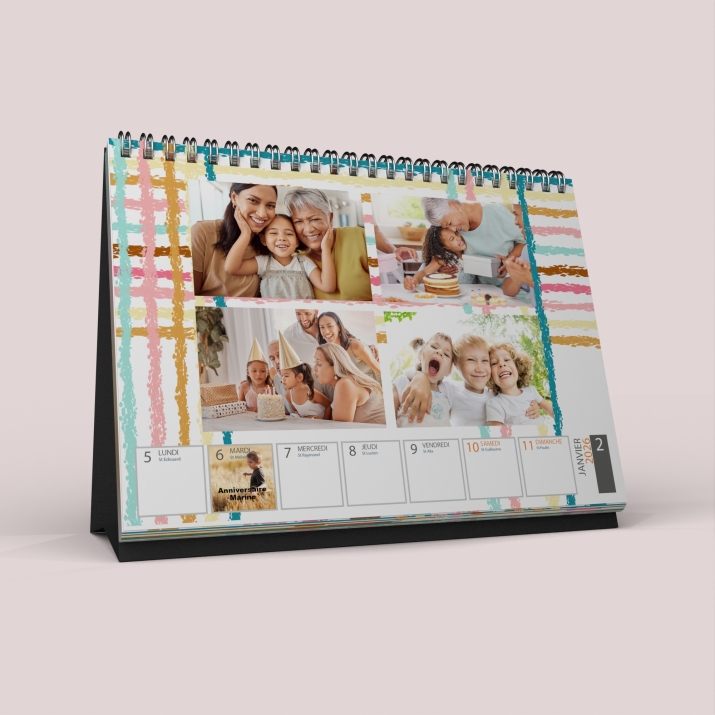 Calendrier de bureau semainier