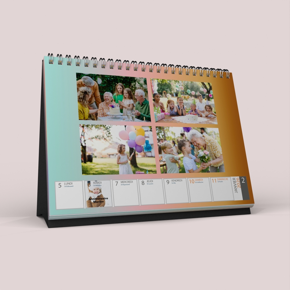 Calendrier de bureau semainier