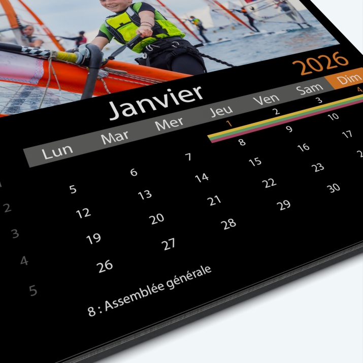 Calendrier photo Classic - Grille calendaire personnalisable