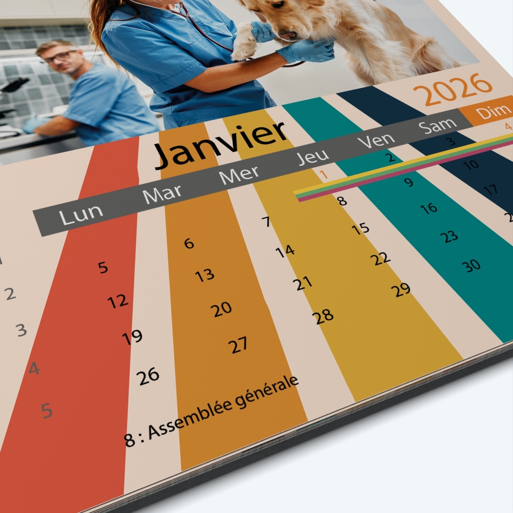 Calendrier photo Classic - Grille calendaire personnalisable