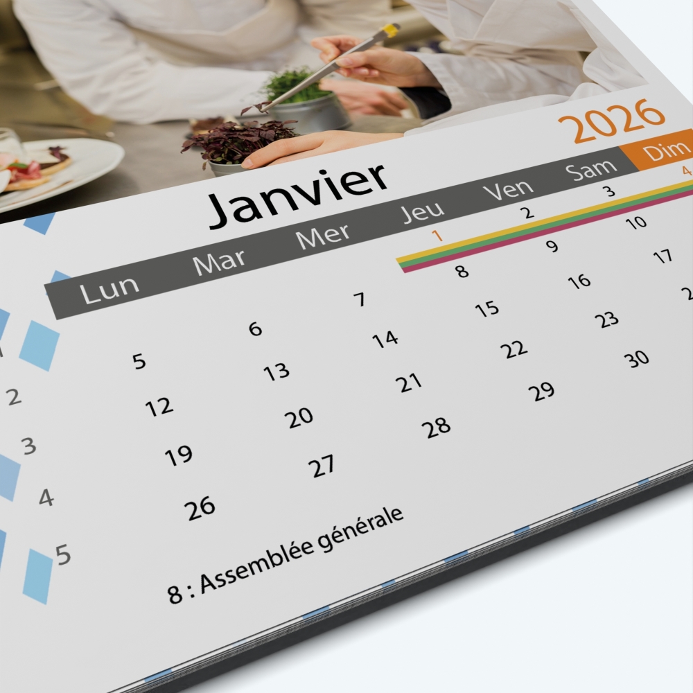 Calendrier photo Classic - Grille calendaire personnalisable