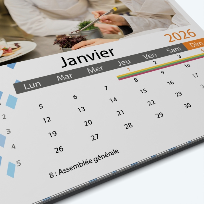 Calendrier photo Classic - Grille calendaire personnalisable