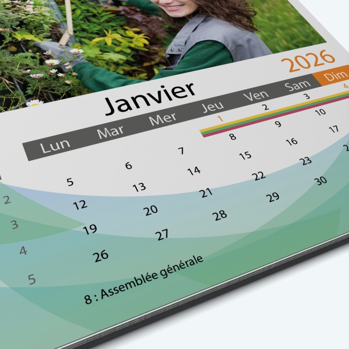 Calendrier photo Classic - Grille calendaire personnalisable
