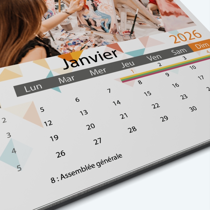 Calendrier photo Classic - Grille calendaire personnalisable