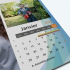 Calendrier photo "PANO" - Grille calendaire personnalisable