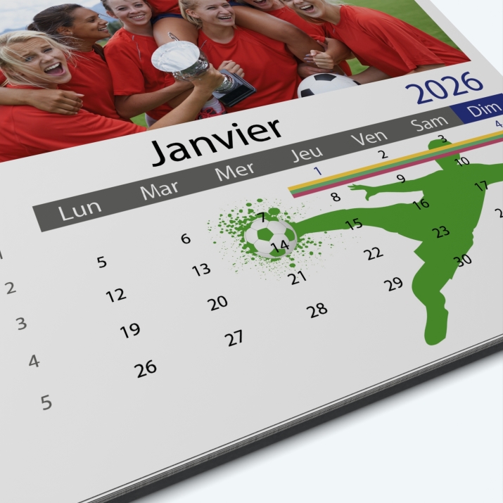 Calendrier photo Classic - Grille calendaire personnalisable