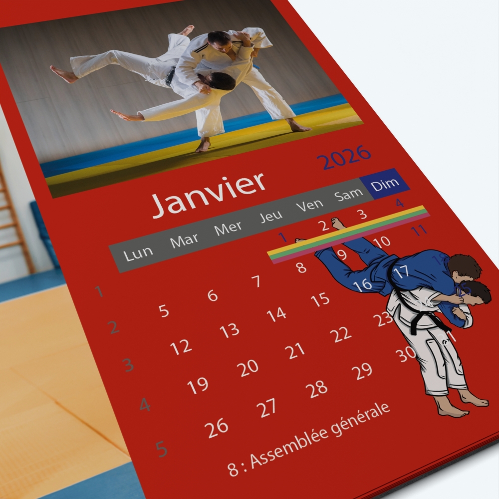 Calendrier photo "PANO" - Grille calendaire personnalisable
