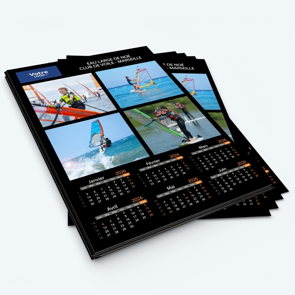 Calendrier photo deux pages XL - Minimum de commande : 25 exemplaires
