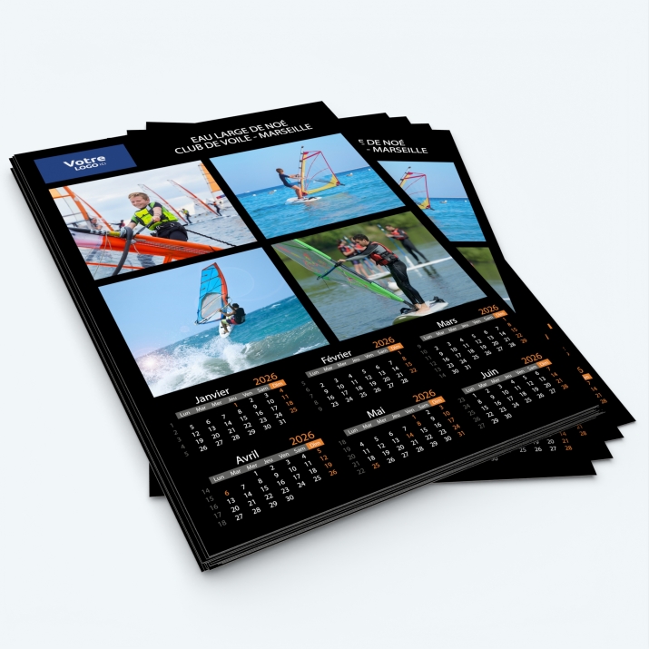 Calendrier photo deux pages XL - Minimum de commande : 25 exemplaires