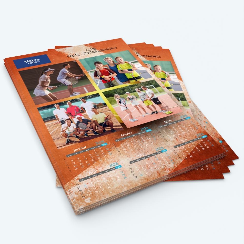 Calendrier photo deux pages XL - Minimum de commande : 25 exemplaires