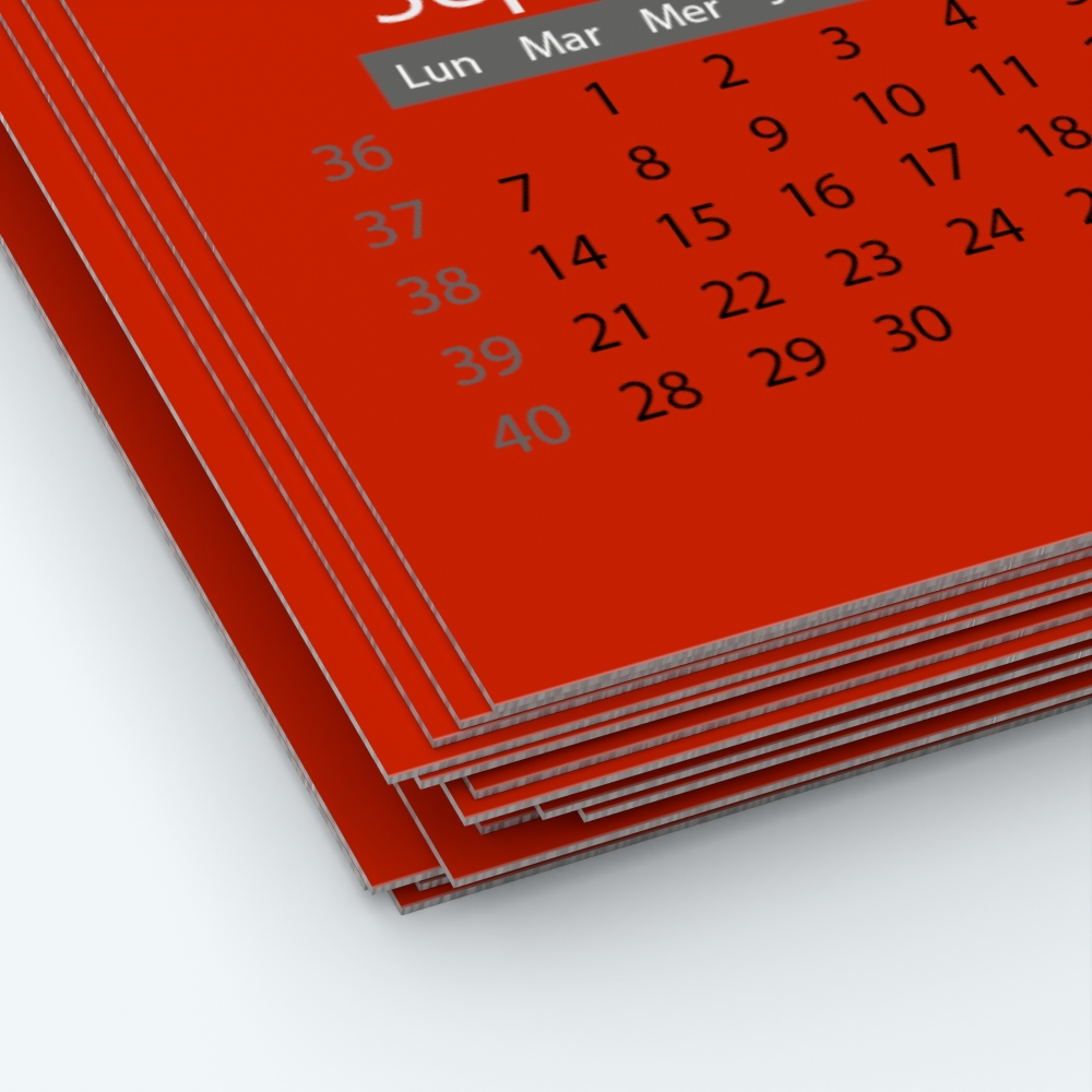 Calendrier photo une page - Minimum de commande : 25 exemplaires