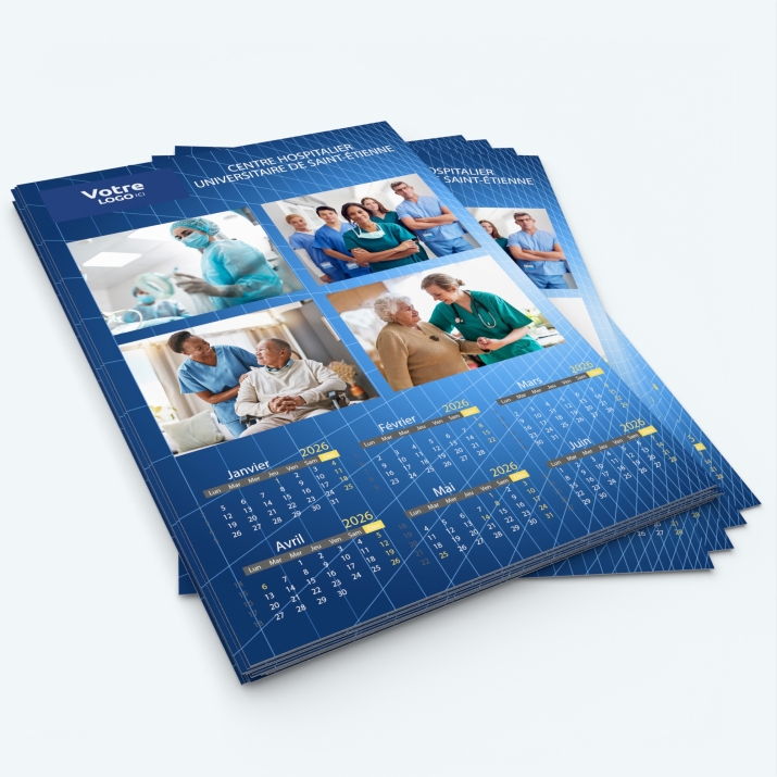 Calendrier photo deux pages - Minimum de commande : 25 exemplaires