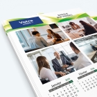 Calendrier photo une page XL - Nombre de photos, logos et texte illimité