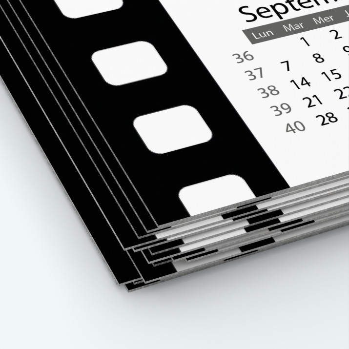 Calendrier photo une page XL - Papier épais rigide 400 g/m2