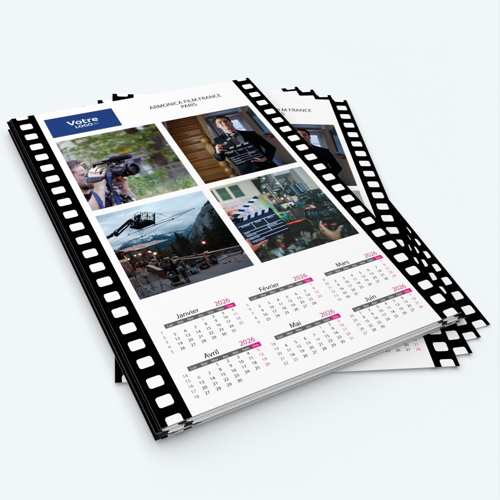 Calendrier photo deux pages XL - Minimum de commande : 25 exemplaires