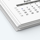 Calendrier photo deux pages - Papier épais rigide 400 g/m2