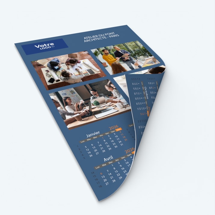 Calendrier photo deux pages - Impression recto/verso pour plus de photos