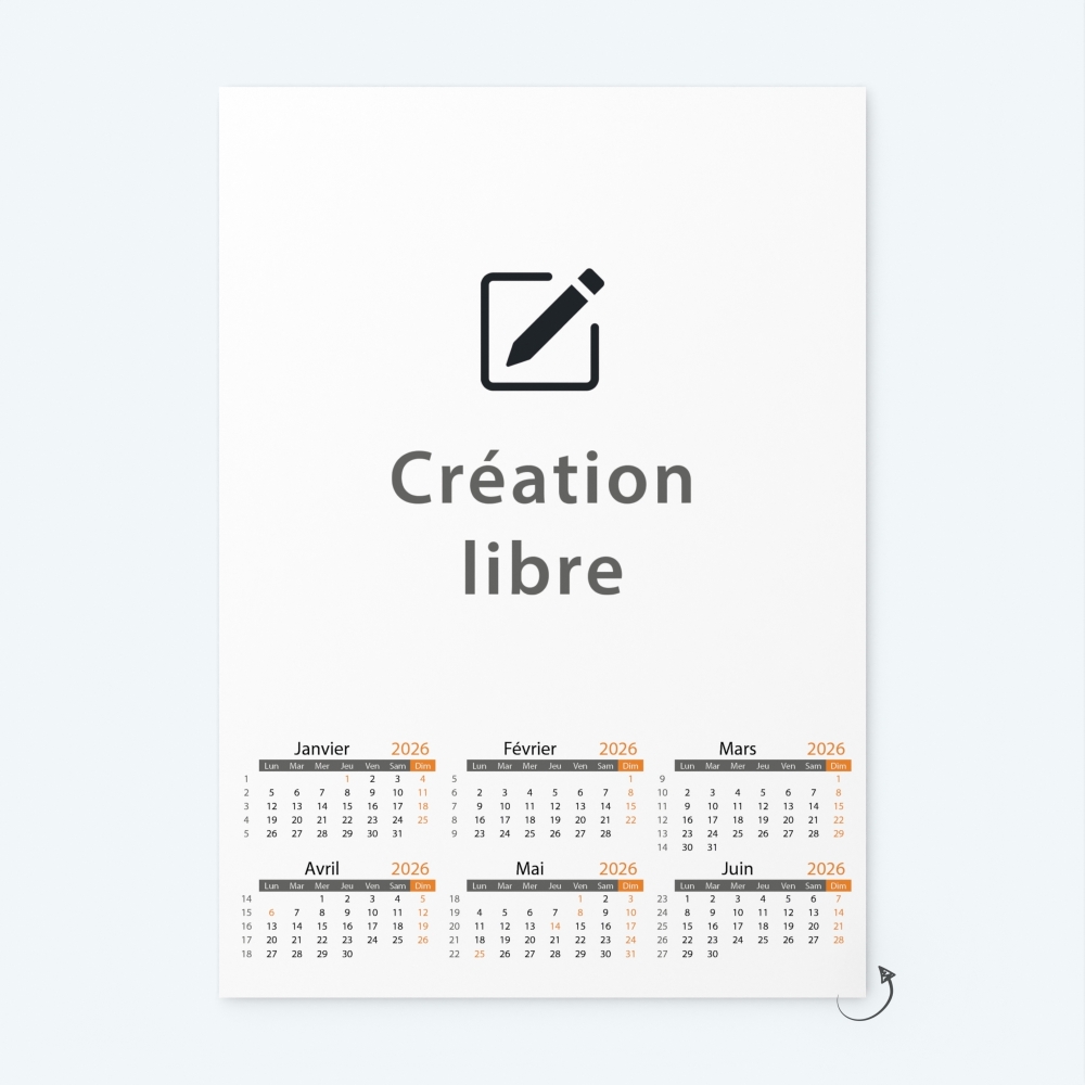 Calendrier photo deux pages