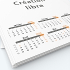 Calendrier photo deux pages - Grille calendaire personnalisable