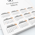 Calendrier photo une page XL - Grille calendaire personnalisable