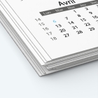 Calendrier photo deux pages - Papier épais rigide 400 g/m2