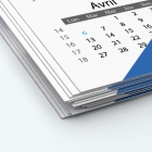 Calendrier photo deux pages - Papier épais rigide 400 g/m2