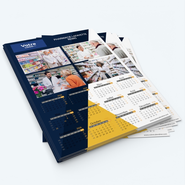 Calendrier photo une page XL - Minimum de commande : 25 exemplaires