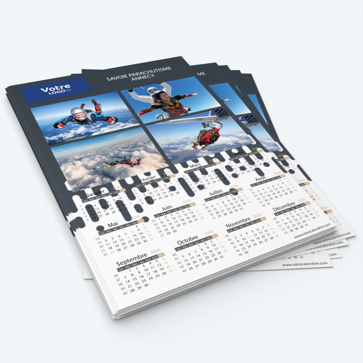 Calendrier photo une page XL - Minimum de commande : 25 exemplaires