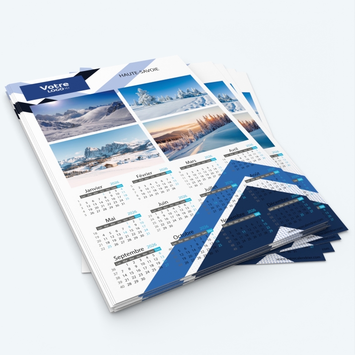 Calendrier photo une page XL - Minimum de commande : 25 exemplaires
