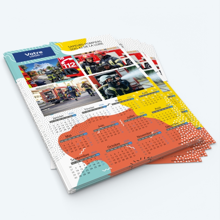 Calendrier photo une page XL - Minimum de commande : 25 exemplaires
