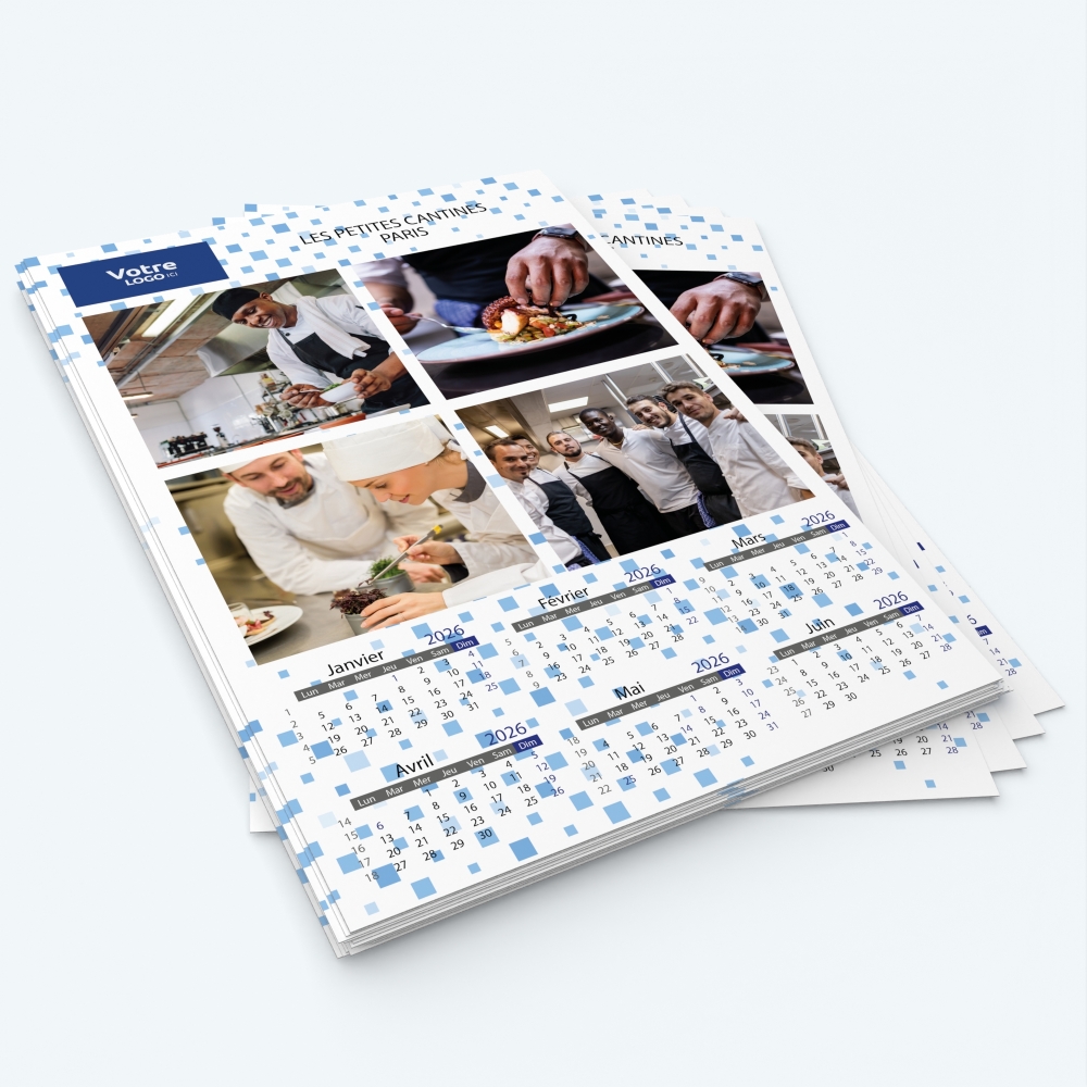 Calendrier photo deux pages XL - Minimum de commande : 25 exemplaires