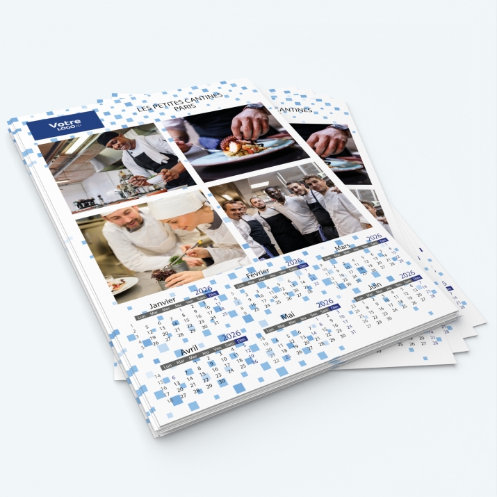 Calendrier photo deux pages XL - Minimum de commande : 25 exemplaires