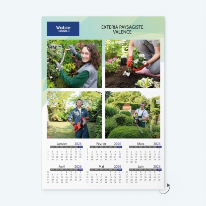 Calendrier photo deux pages XL