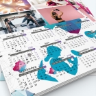 Calendrier photo une page XL - Grille calendaire personnalisable