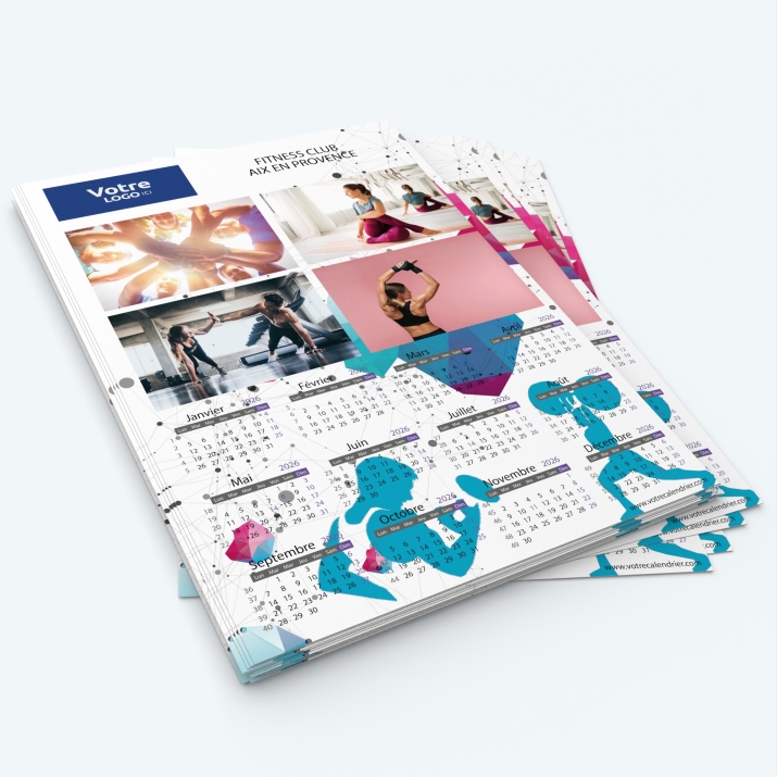 Calendrier photo une page XL - Minimum de commande : 25 exemplaires