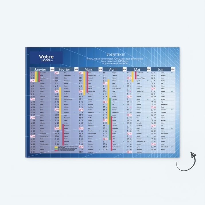 Calendrier de poche CLASSIC