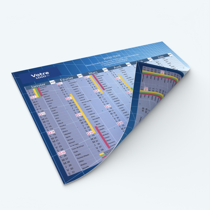 Calendrier de poche CLASSIC - Impression recto/verso