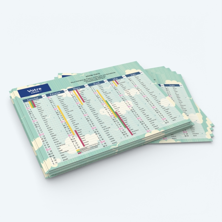 Calendrier de poche CLASSIC - Minimum de commande : 25 exemplaires