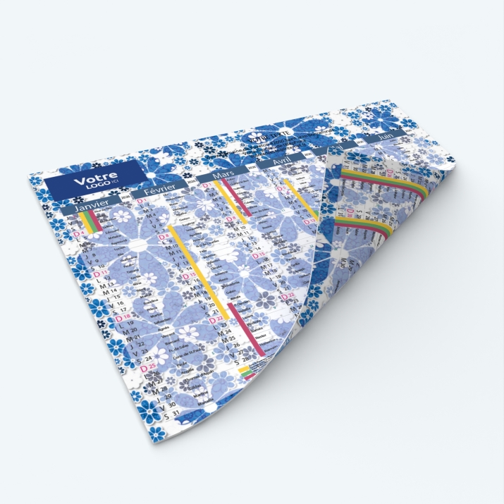 Calendrier de poche CLASSIC - Impression recto/verso